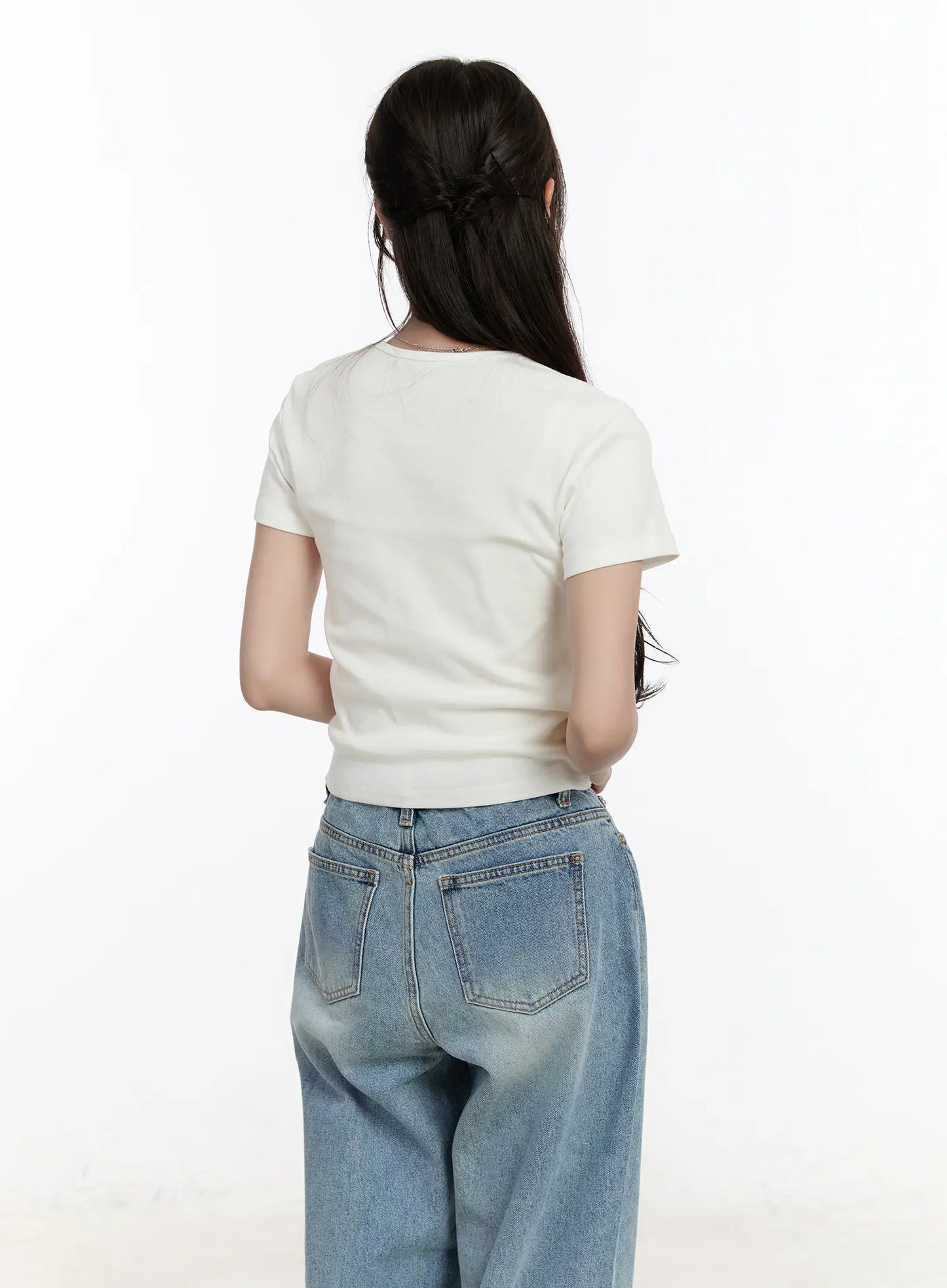 Basic U-Neck Short Sleeve Tee CM505