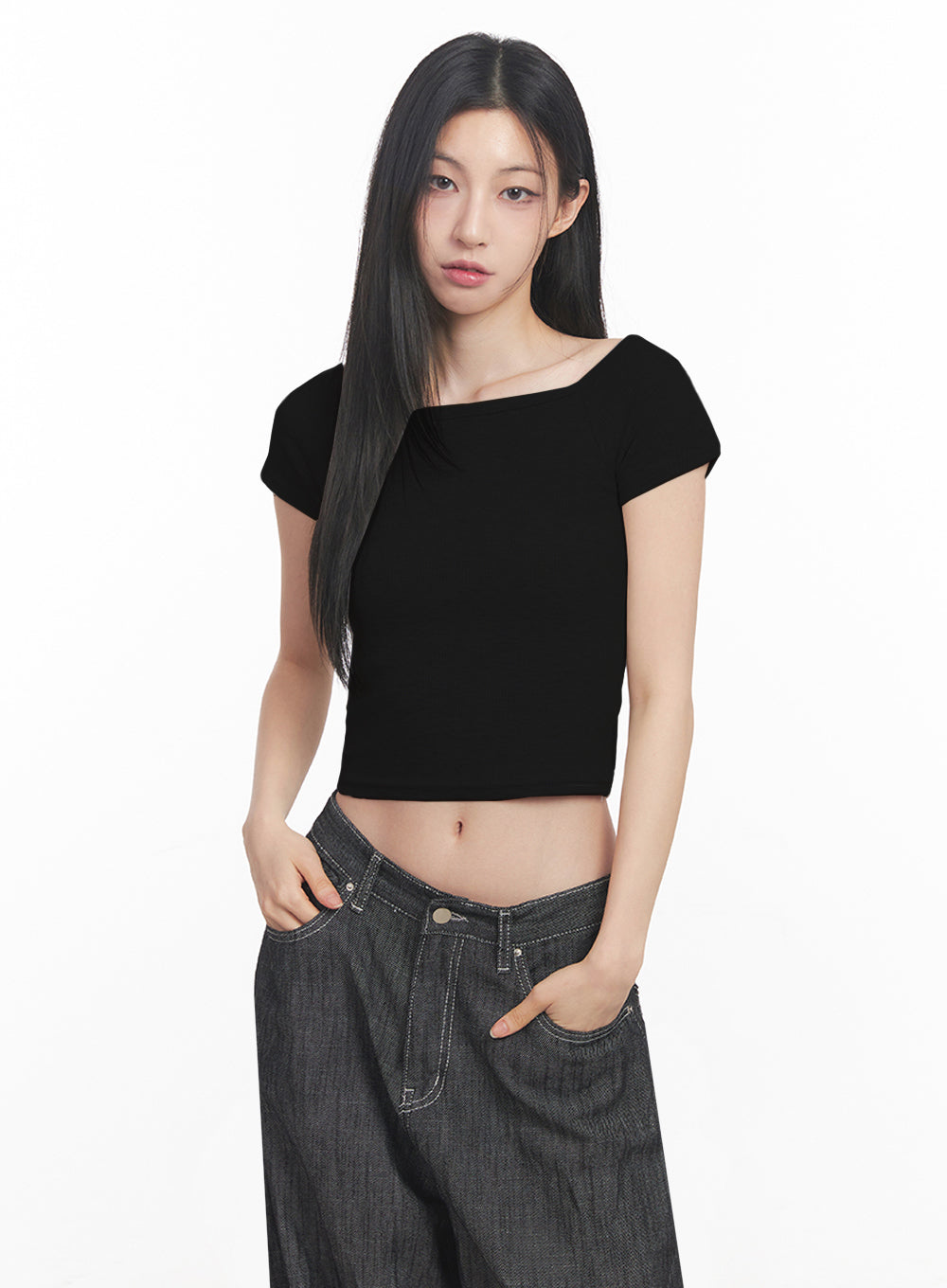Boatneck Cropped Tee IY516