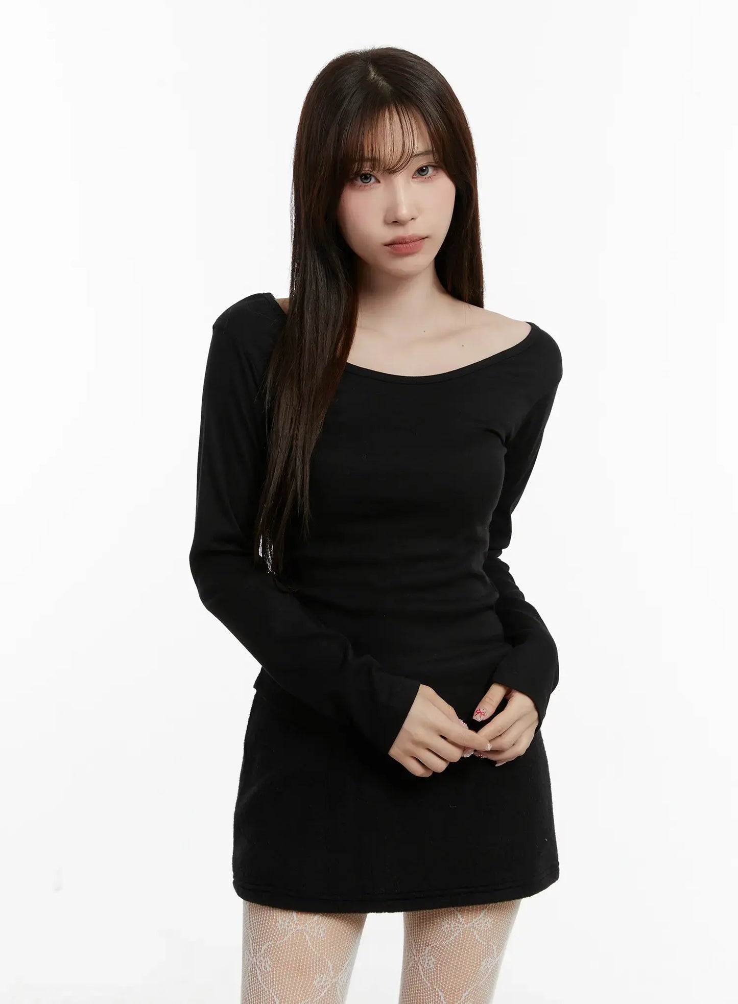 Classic U-Neck Long Sleeve Top CD518