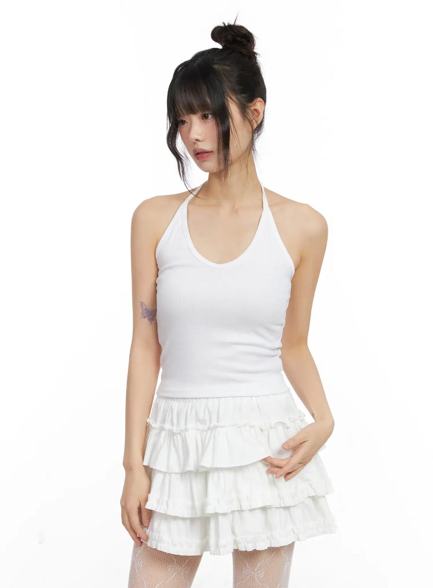 Basic U-Neck Halter Tank Top CN517