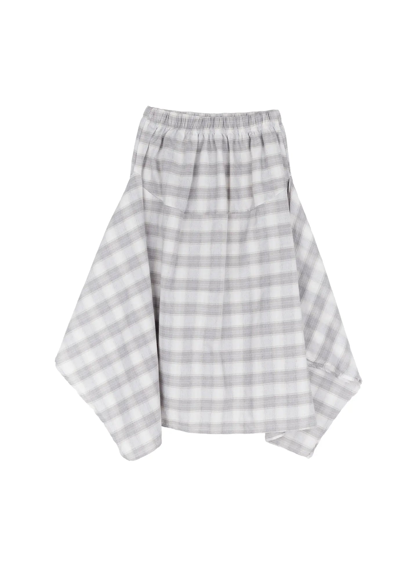 Asymmetric Plaid Midi Skirt CF506