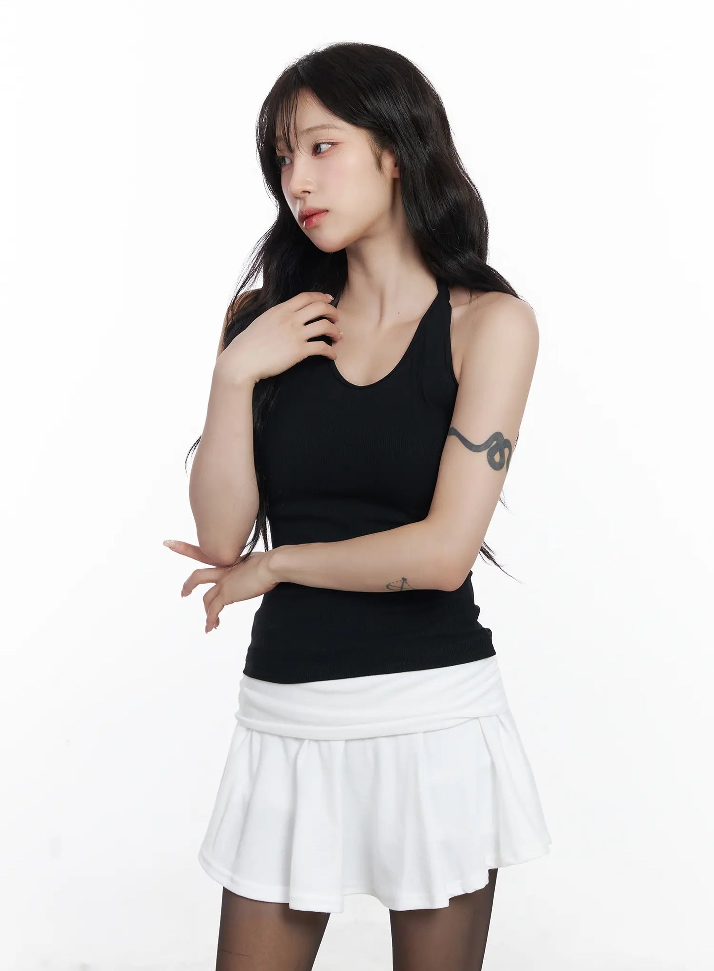 Basic Halter Neck Sleeveless Top CJ527