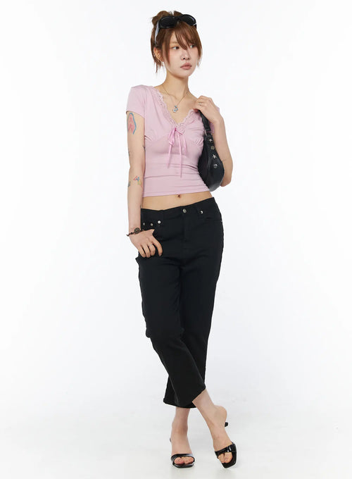 Black Ankle Pants CY527