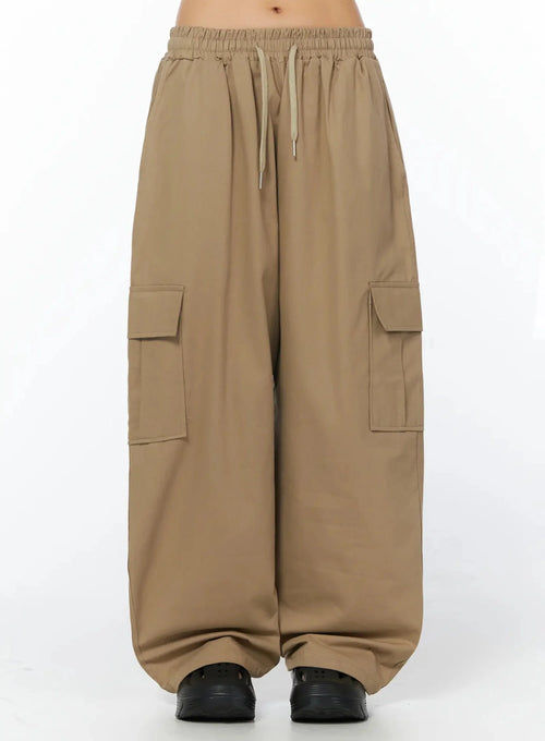 Casual Wide Leg Cargo Pants IU509