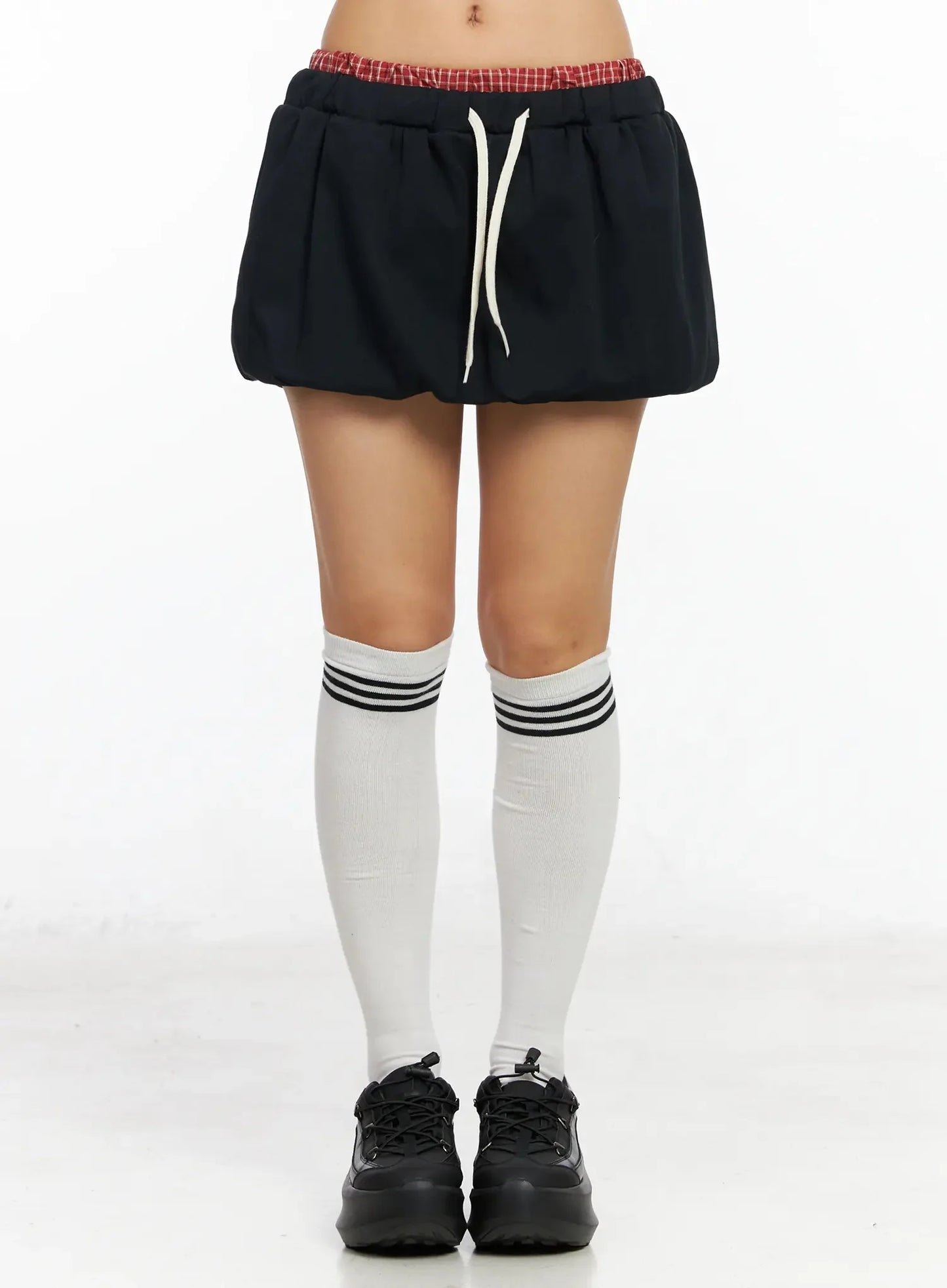 Checkered Balloon Skort CA513