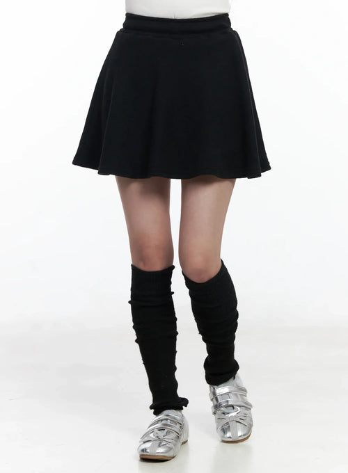 A-Line Fleece-Lined Mini Skirt IJ529