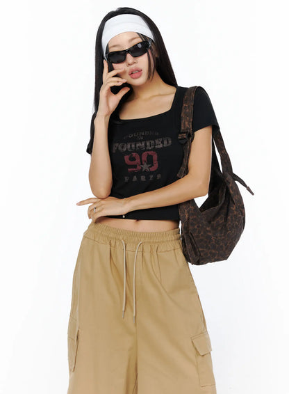 Casual Graphic Crop Top CU515
