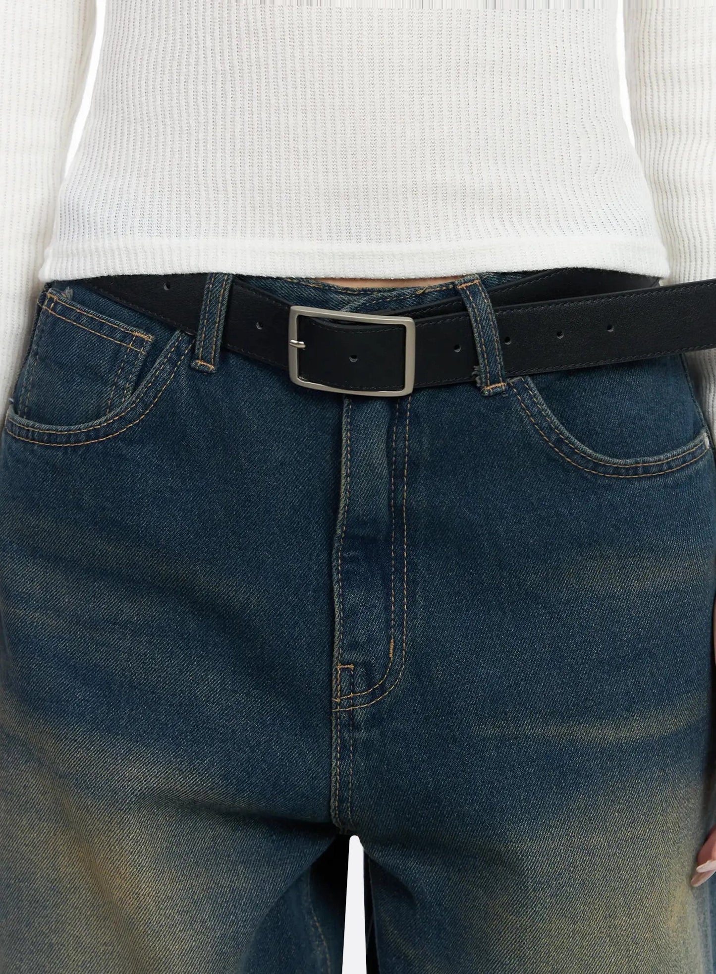 Classic Black Square Belt IF502