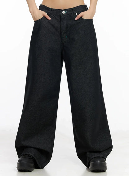 Ayah Casual Wide Leg Jeans IM530