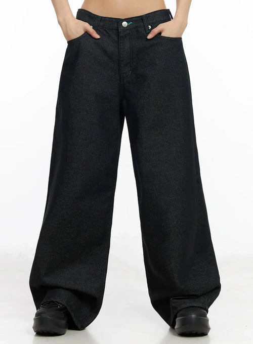 Ayah Casual Wide Leg Jeans IM530