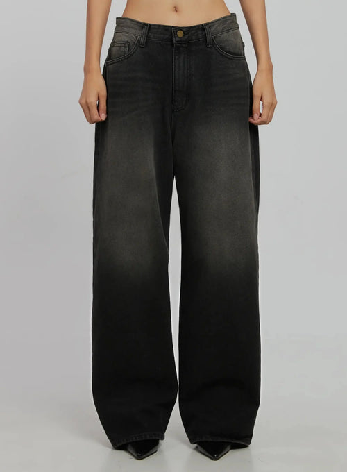 Blaire Dark Washed Wide Leg Jeans IJ509