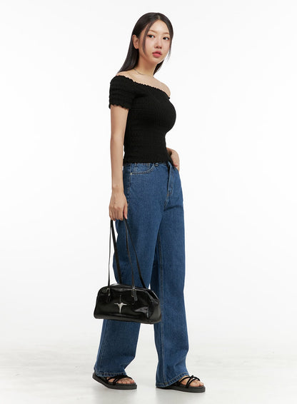 Blue Wide-Leg Jeans OU407