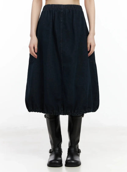 Balloon Denim Skirt IM530