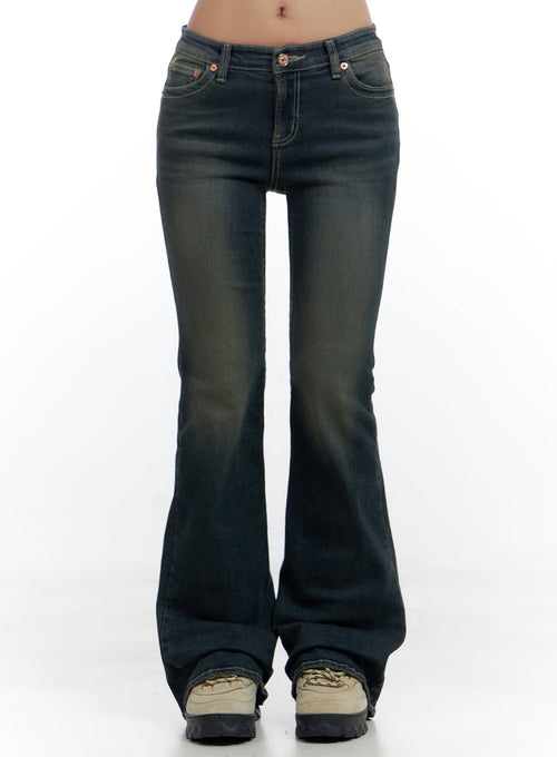 Aspen SlimFit Washed Bootcut Denim Jeans CS424