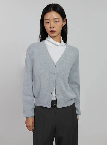 Classic V-Neck Cardigan IJ508