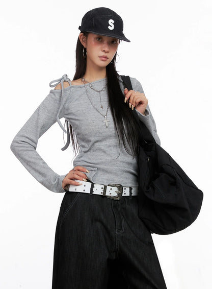 Asymmetric String Tie Top IS515