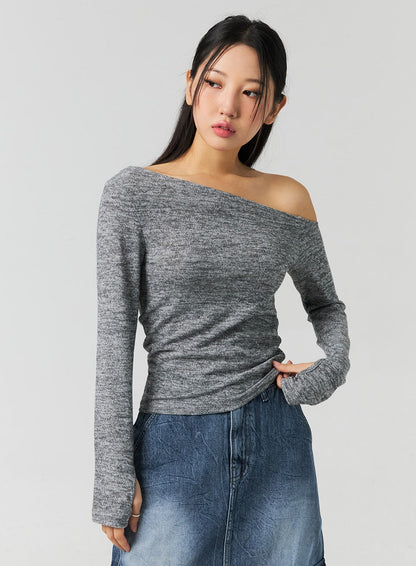 Asymmetrical One-Shoulder Top CO323