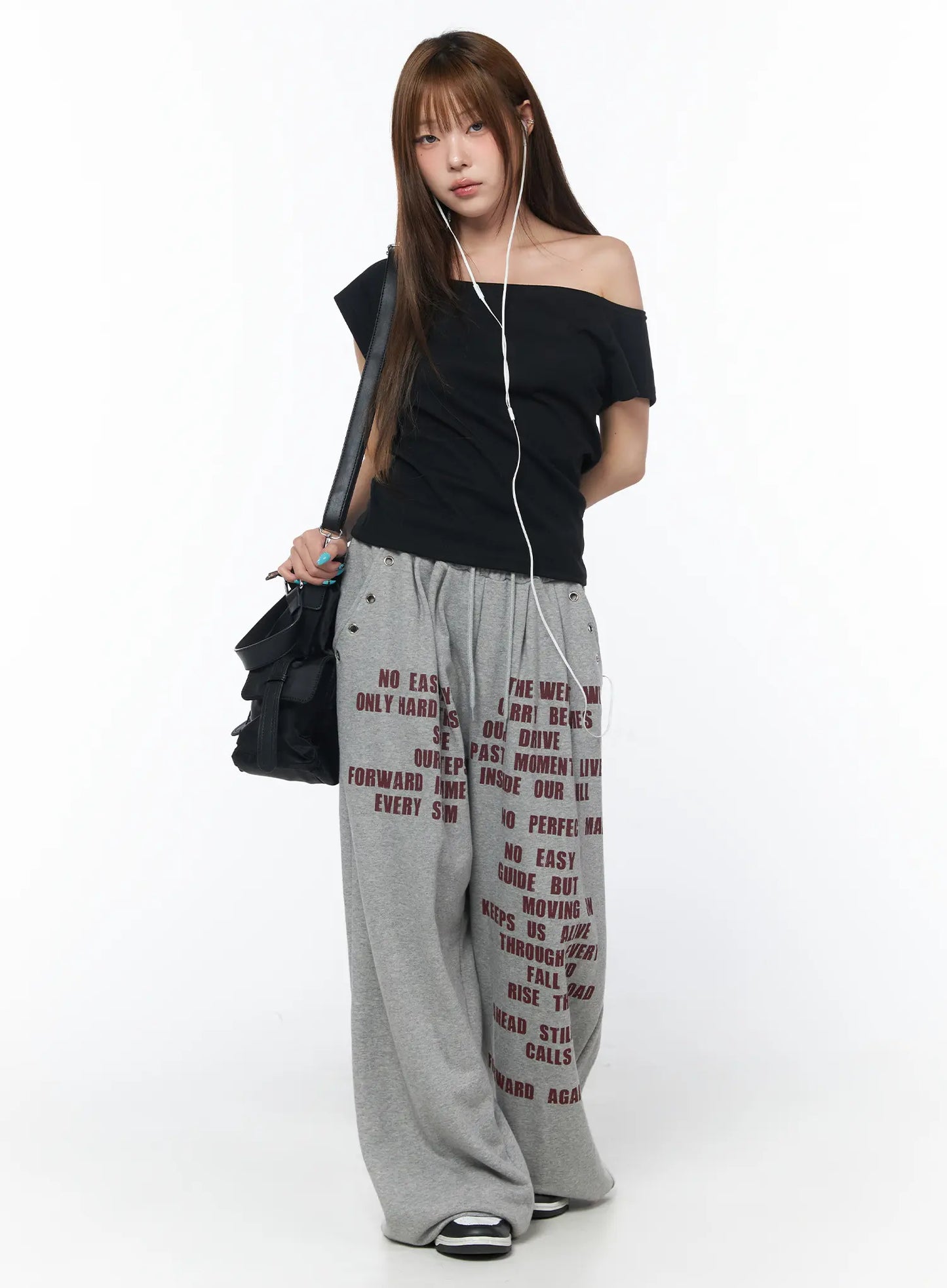Casual Printed Wide Leg Sweatpants CY529
