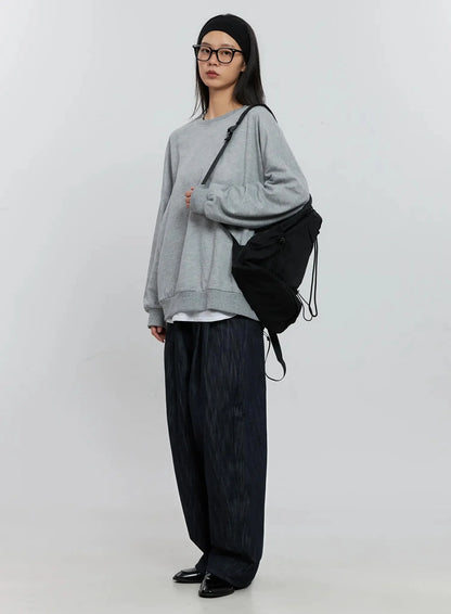 Classic Grey Crewneck Sweatshirt IS516