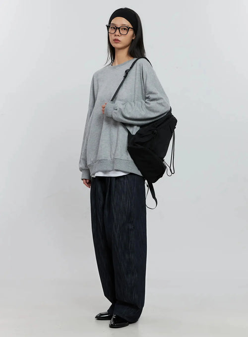 Classic Grey Crewneck Sweatshirt IS516