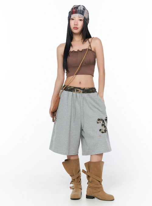 Camo Print Bermuda Shorts CY513