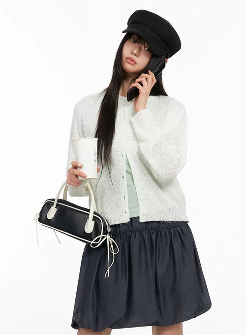 Basic Crew Neck Cardigan IA523