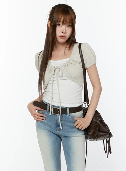 Chic Bolero Short Sleeve Set CY518