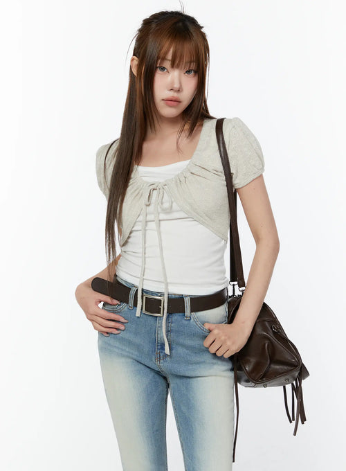Chic Bolero Short Sleeve Set CY518