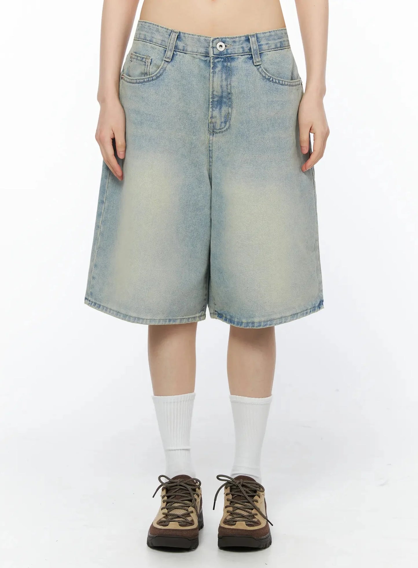 Ali Casual Washed Bermuda Shorts IY525