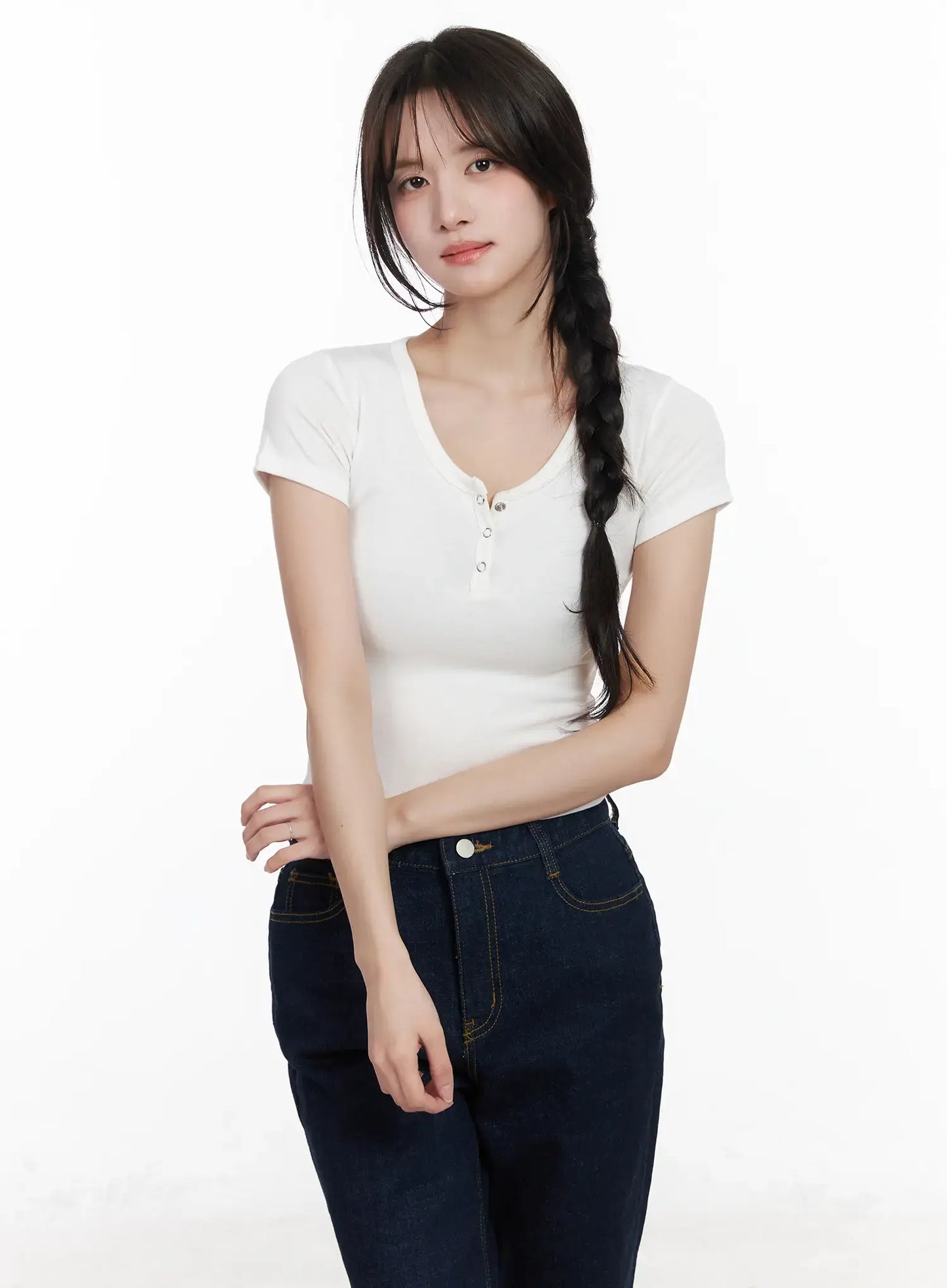 Basic Snap Button Tee CM531