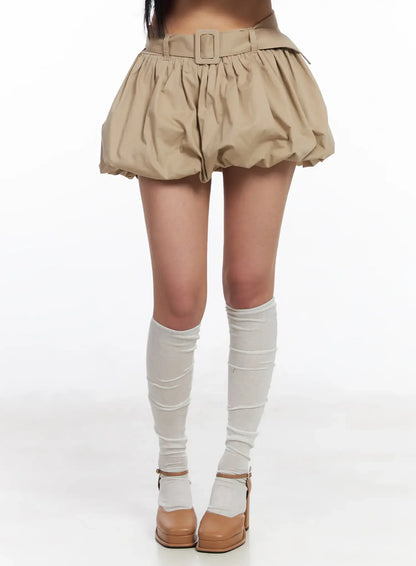 Belted Pumpkin Mini Skirt CF504
