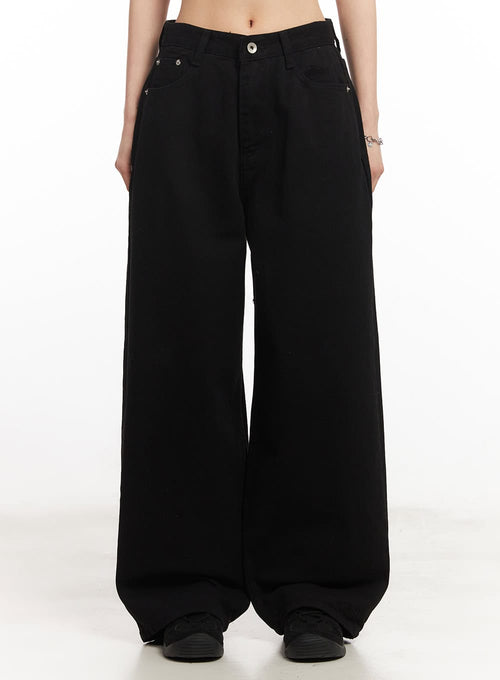 Classic Cotton Wide-Leg Pants CA516