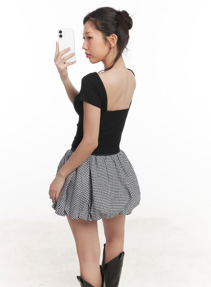 Backless Ribbed Crop Top CA529