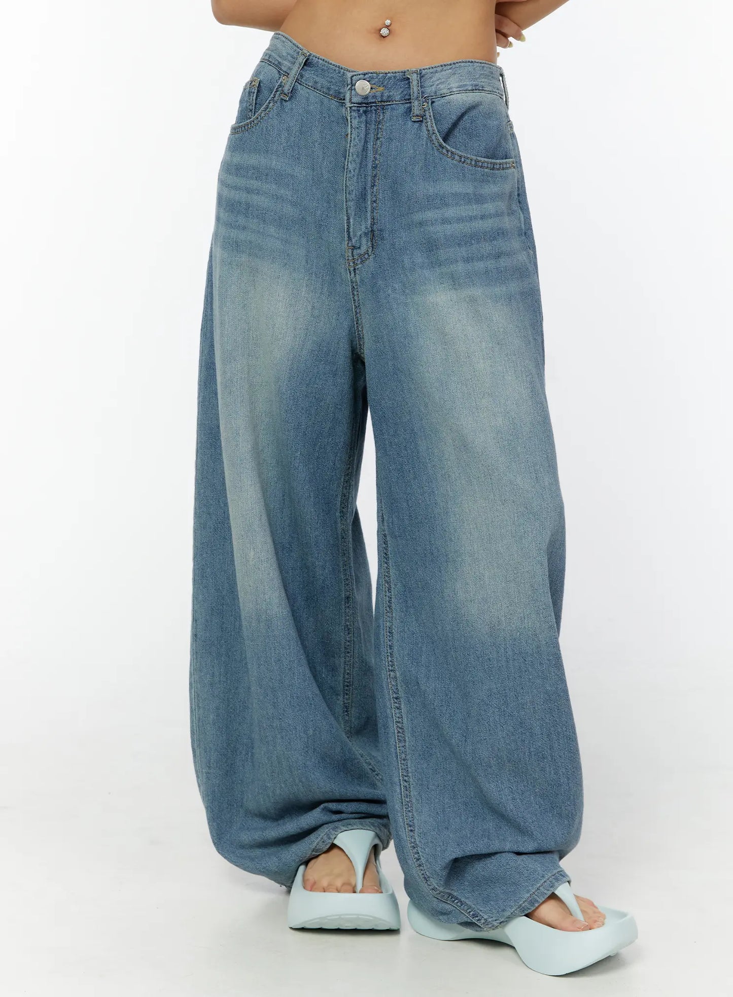 Aela Summer Wide Leg Jeans CY521