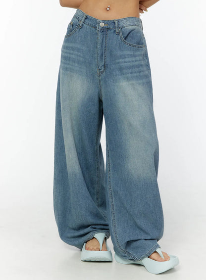 Aela Summer Wide Leg Jeans CY521