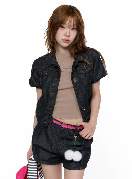 Casual Puff Short Sleeve Jacket CA522