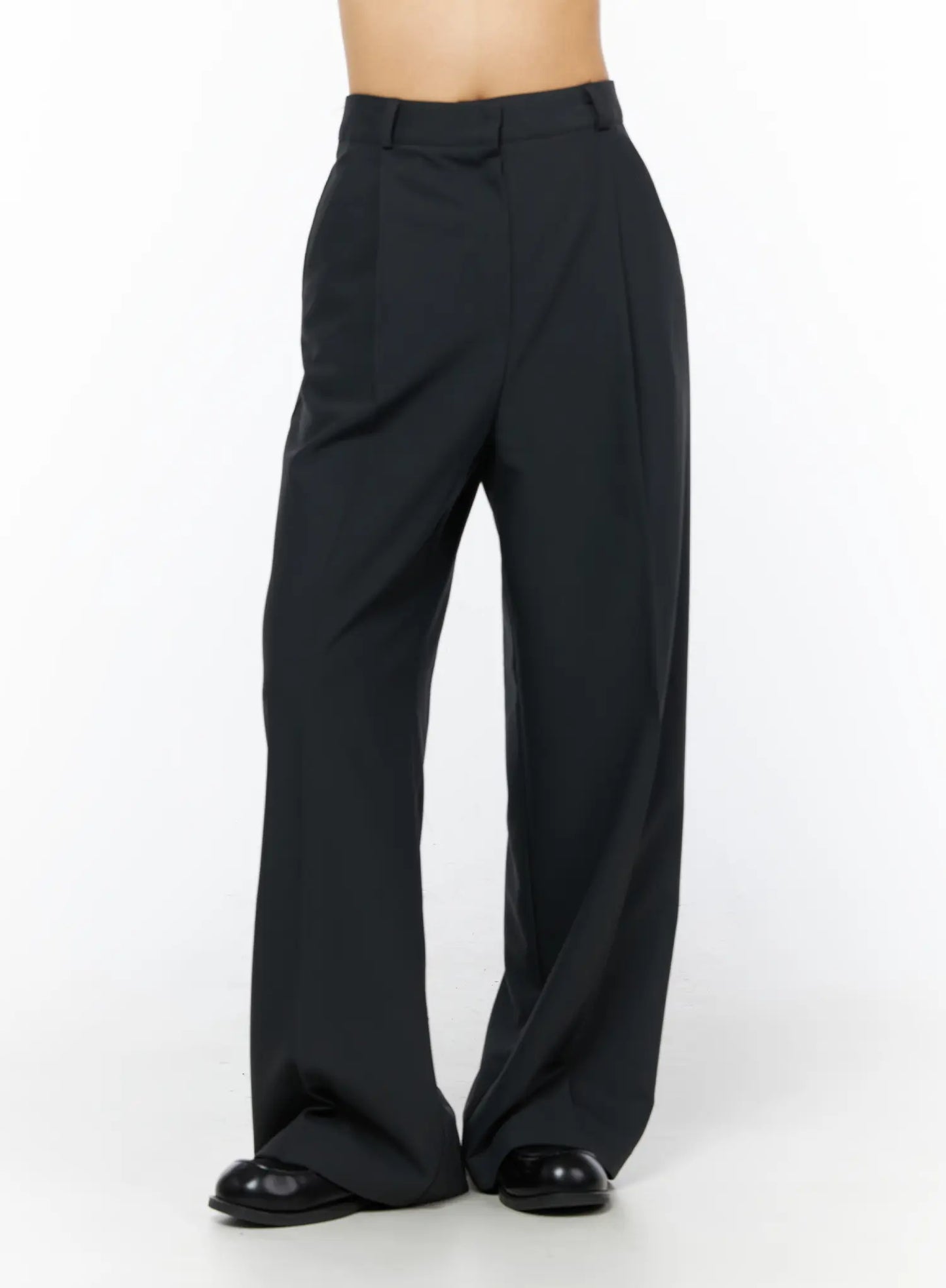 Basic Pintuck Wide Slacks CU522