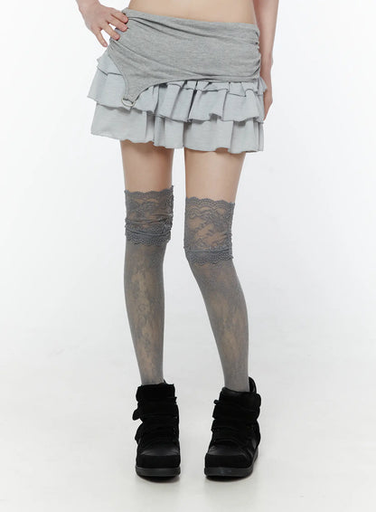 Chic Tiered Ruffle Mini Skirt CU508