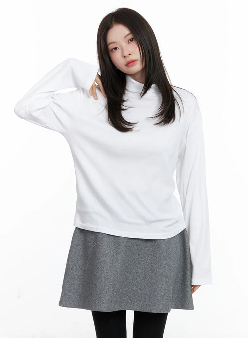 Classic Oversized Turtleneck Long Sleeve Top CN518