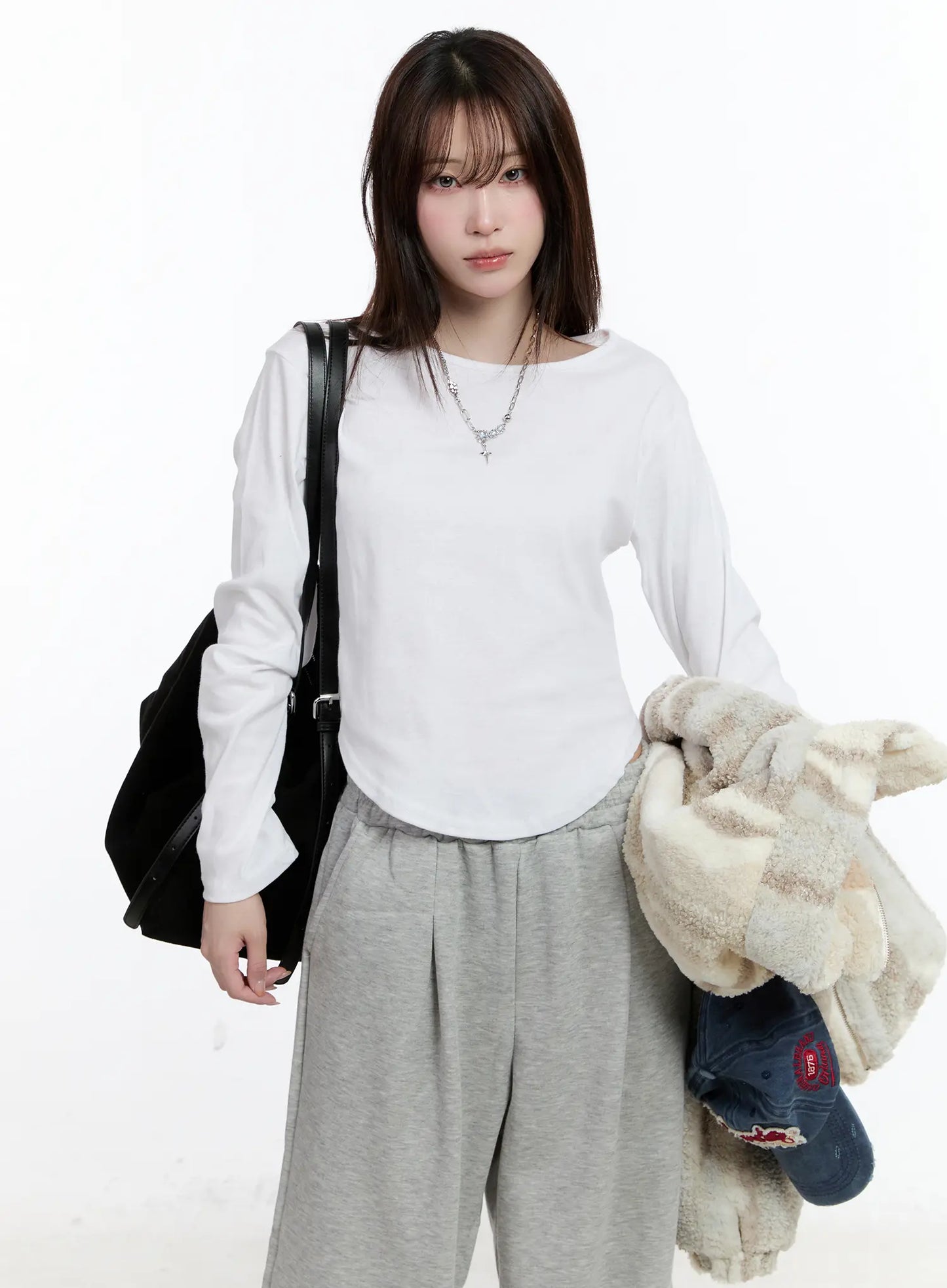 Casual U-Neck Long Sleeve Tee CN525