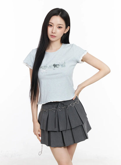 Cats and Bows Crop Baby Tee CM518