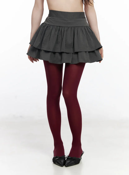 Chic Ruffled Layered Mini Skirt CJ526