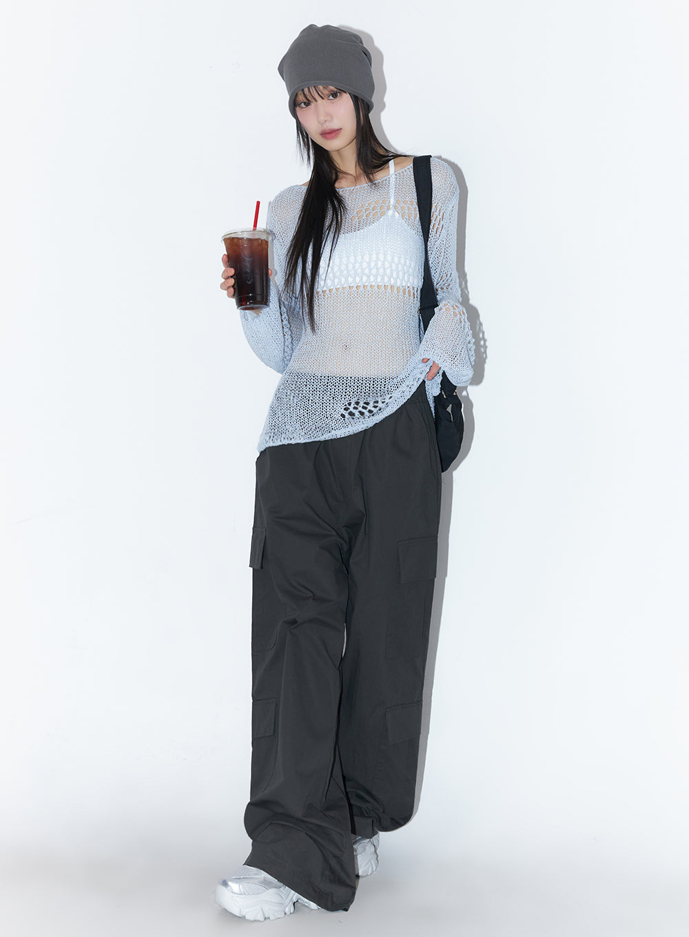 Cargo Baggy Windbreaker Pants IY502