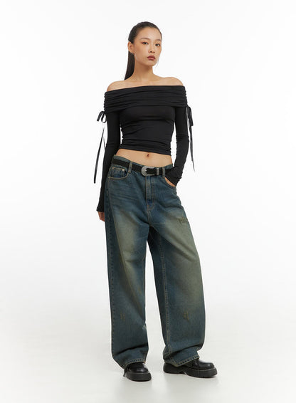 Anya Wide Fit Denim Jeans IO409