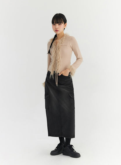 Cargo Maxi Skirt CO327