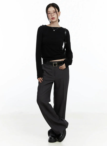 Classic Straight-Leg Trousers F502