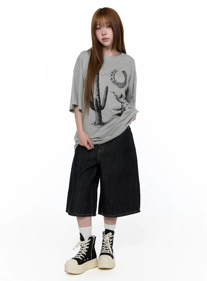 Ayleen High-Waist Wide Leg Jorts CA521