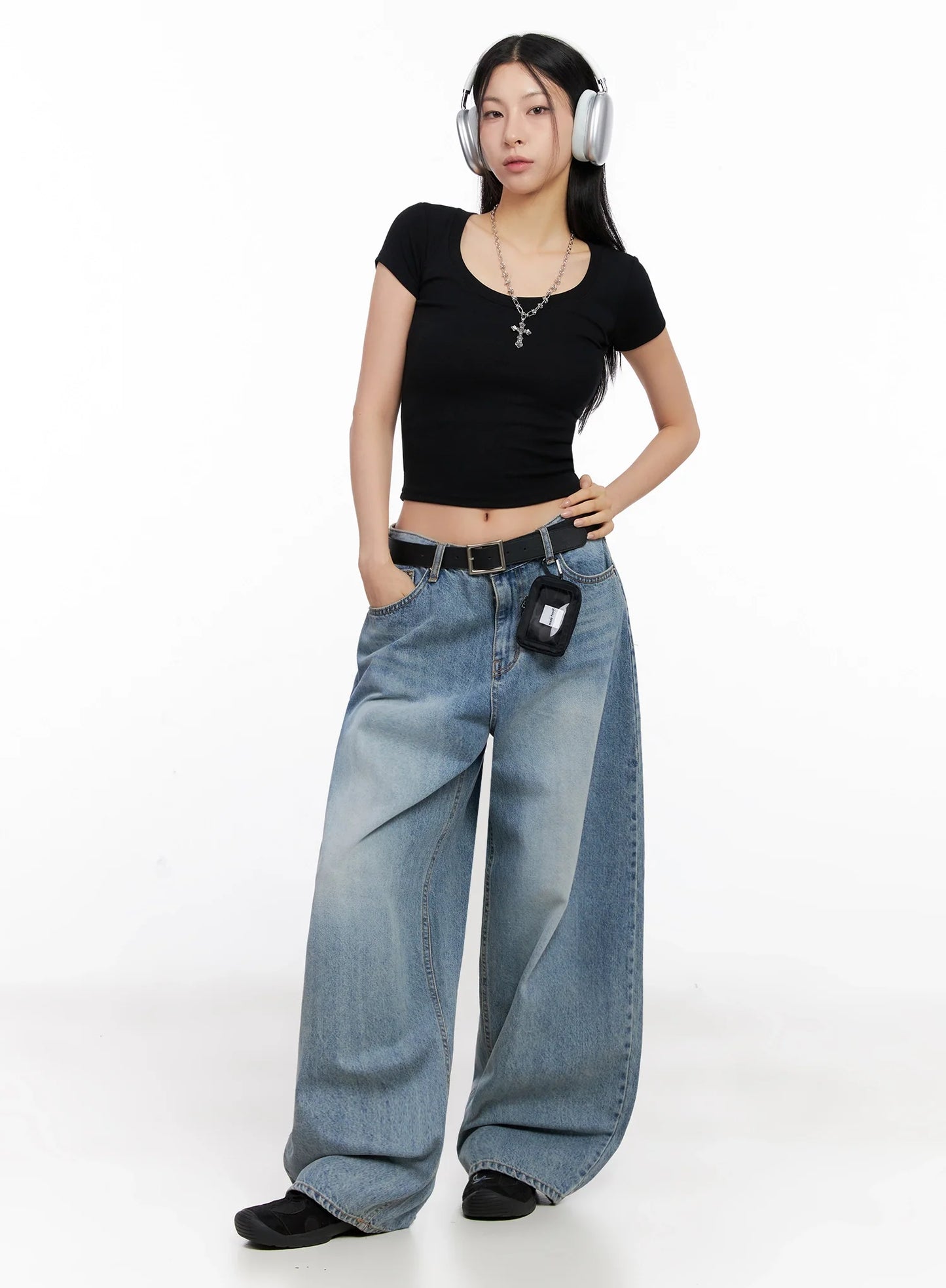 Basic Ribbed Cropped Tee IG508