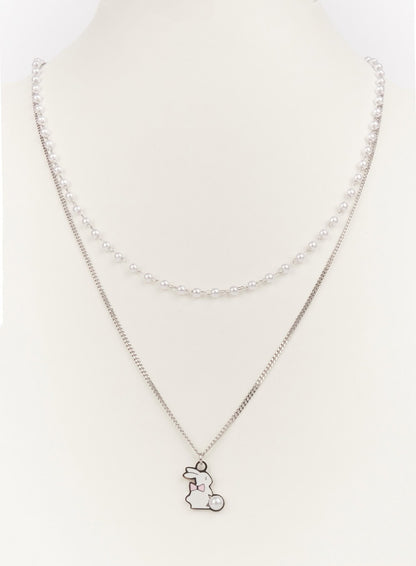 Bunny Rabbit Layer Necklace IM528