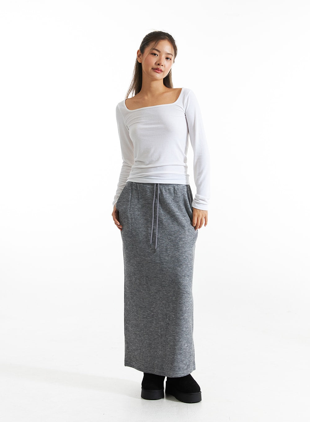 Basic Square Neck T-Shirt CO313